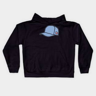 Trucker Hats Light Blue Graphic Kids Hoodie